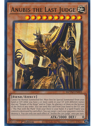 Anubis the Last Judge - MZTM-EN003 - Ultra Rare 