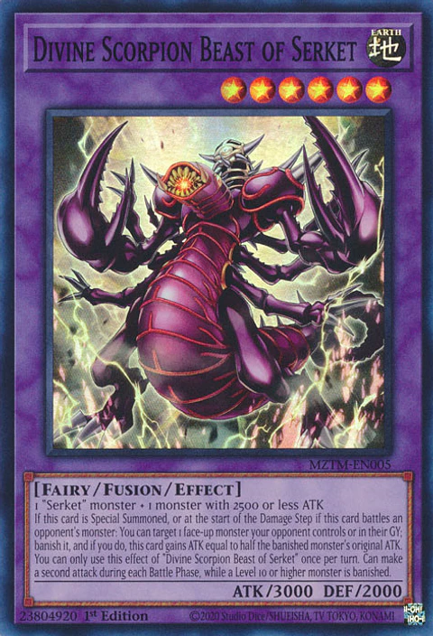 Divine Scorpion Beast of Serket - MZTM-EN005 - Super Rare 