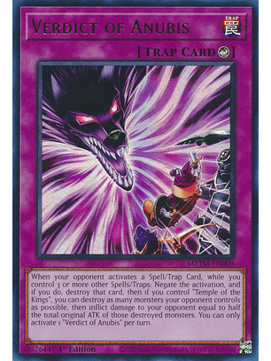 Verdict of Anubis - MZTM-EN009 - Ultra Rare 