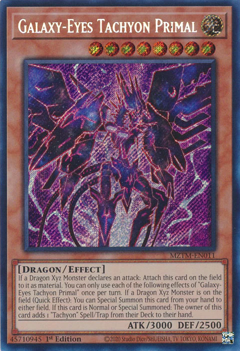 Galaxy-Eyes Tachyon Primal - MZTM-EN011 - Secret Rare