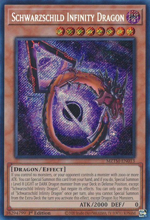 Schwarzschild Infinity Dragon - MZTM-EN013 - Secret Rare 