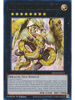 Divine Golden Shadow Dragon Dragluxion - MZTM-EN014 - Ultra Rare 