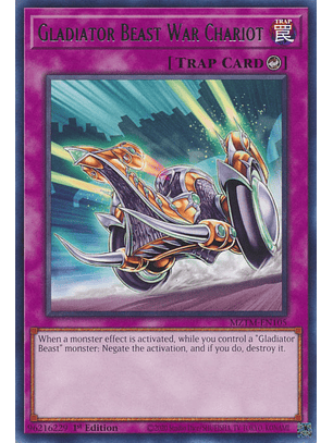 Gladiator Beast War Chariot - MZTM-EN105 - Rare 