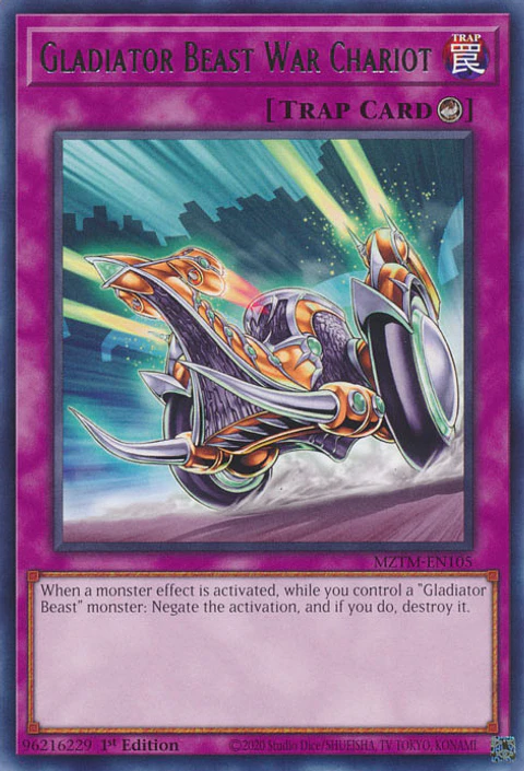 Gladiator Beast War Chariot - MZTM-EN105 - Rare 