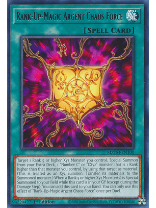 Rank-Up-Magic Argent Chaos Force - MZTM-EN100 - Rare 