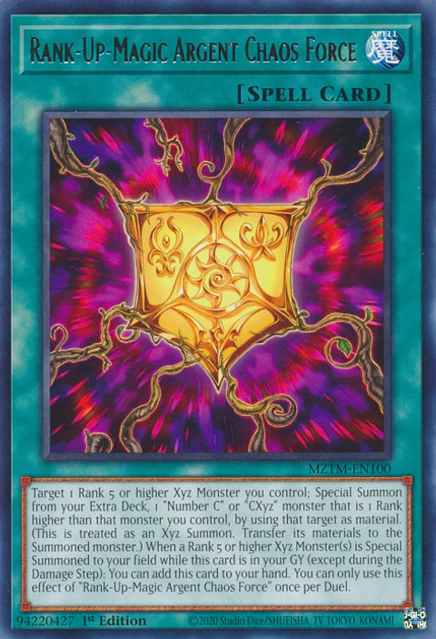 Rank-Up-Magic Argent Chaos Force - MZTM-EN100 - Rare 