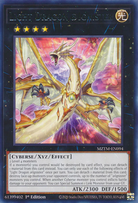 Light Dragon @Ignister - MZTM-EN094 - Rare 