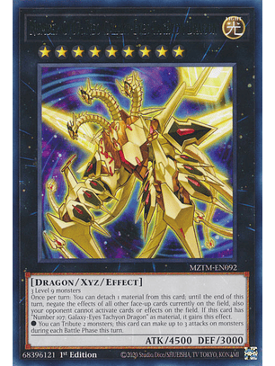 Number C107: Neo Galaxy-Eyes Tachyon Dragon - MZTM-EN092 - Rare 
