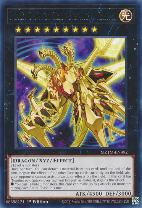 Number C107: Neo Galaxy-Eyes Tachyon Dragon - MZTM-EN092 - Rare 