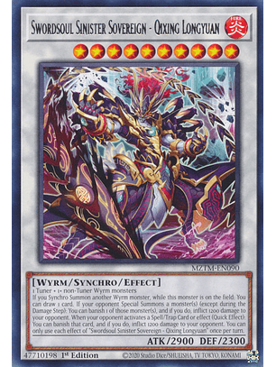 Swordsoul Sinister Sovereign - Qixing Longyuan - MZTM-EN090 - Rare 