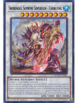 Swordsoul Supreme Sovereign - Chengying - MZTM-EN089 - Rare 