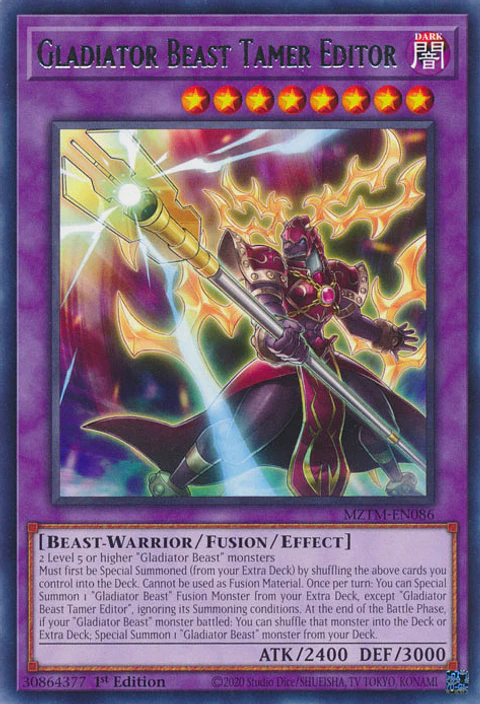 Gladiator Beast Tamer Editor - MZTM-EN086 - Rare 