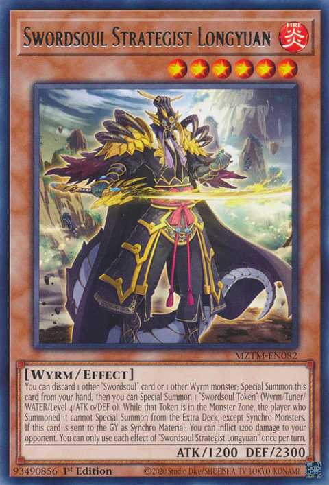 Swordsoul Strategist Longyuan - MZTM-EN082 - Rare 