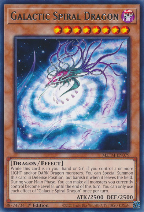 Galactic Spiral Dragon - MZTM-EN079 - Rare  1