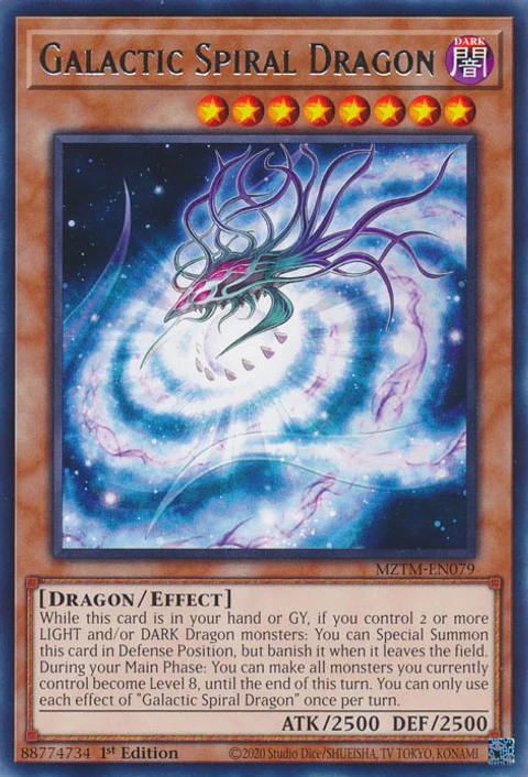 Galactic Spiral Dragon - MZTM-EN079 - Rare 