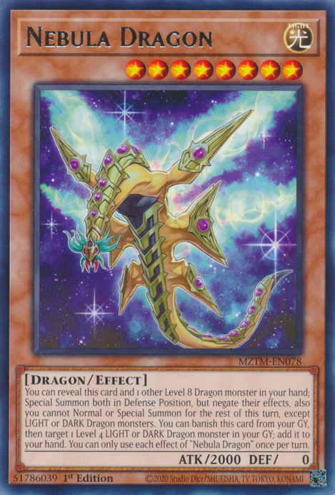 Nebula Dragon - MZTM-EN078 - Rare  1