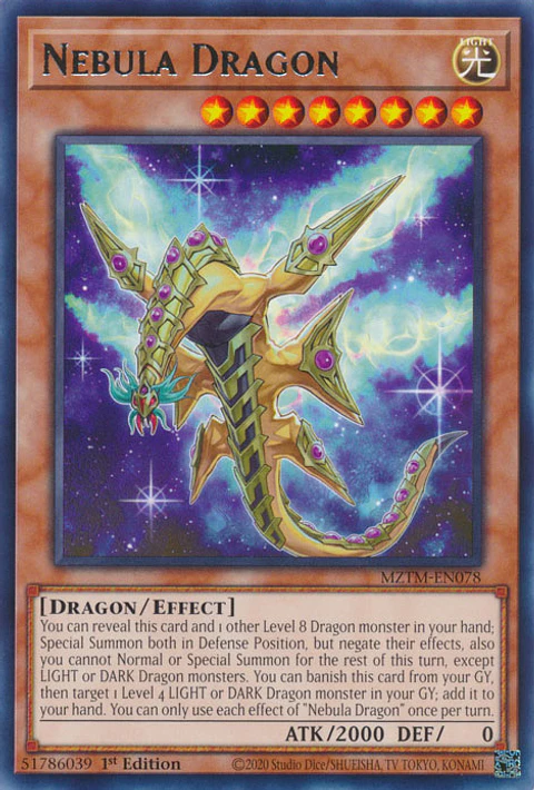 Nebula Dragon - MZTM-EN078 - Rare 