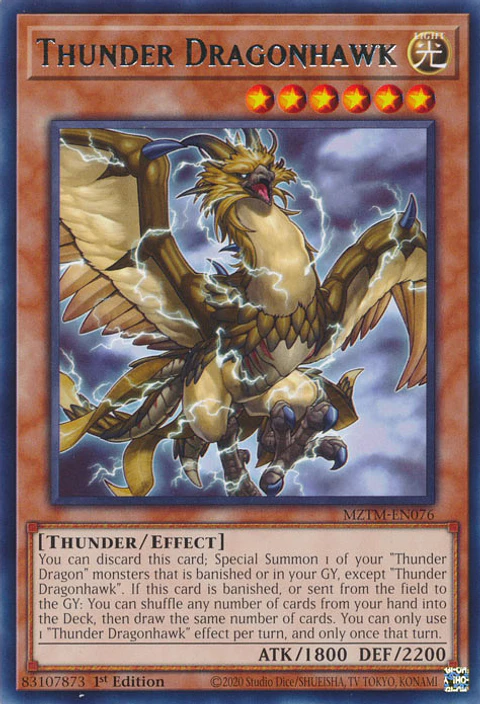 Thunder Dragonhawk - MZTM-EN076 - Rare 
