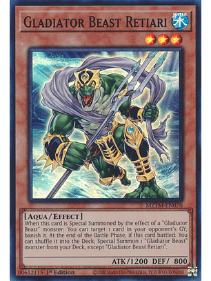 Gladiator Beast Retiari - MZTM-EN070 - Super Rare 