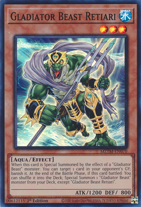 Gladiator Beast Retiari - MZTM-EN070 - Super Rare 
