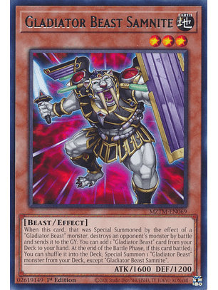 Gladiator Beast Samnite - MZTM-EN069 - Rare 