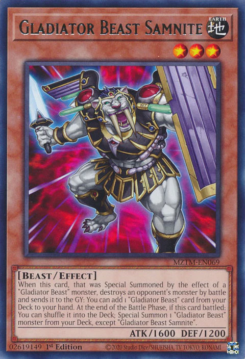 Gladiator Beast Samnite - MZTM-EN069 - Rare 
