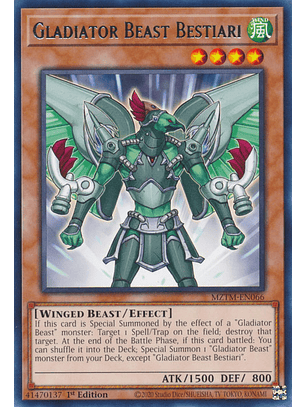 Gladiator Beast Bestiari - MZTM-EN066 - Rare 