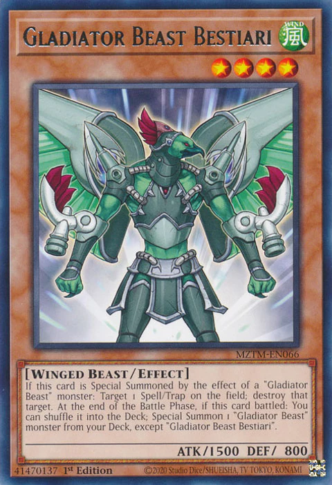 Gladiator Beast Bestiari - MZTM-EN066 - Rare 