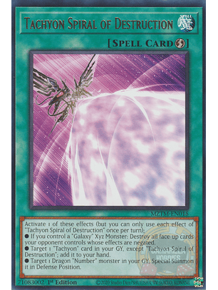 Tachyon Spiral of Destruction - MZTM-EN015 - Rare 