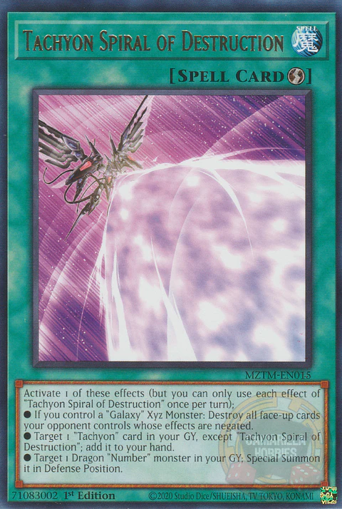 Tachyon Spiral of Destruction - MZTM-EN015 - Rare 