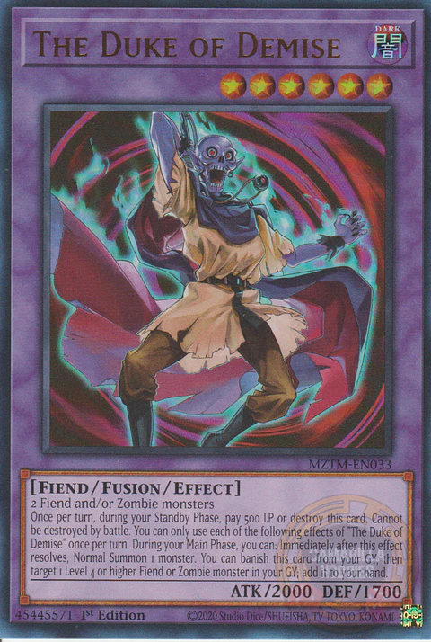 The Duke of Demise - MZTM-EN033 - Ultra Rare 