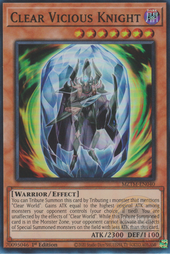 Clear Vicious Knight - MZTM-EN040 - Super Rare  1