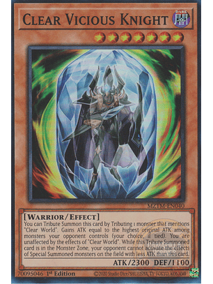 Clear Vicious Knight - MZTM-EN040 - Super Rare 