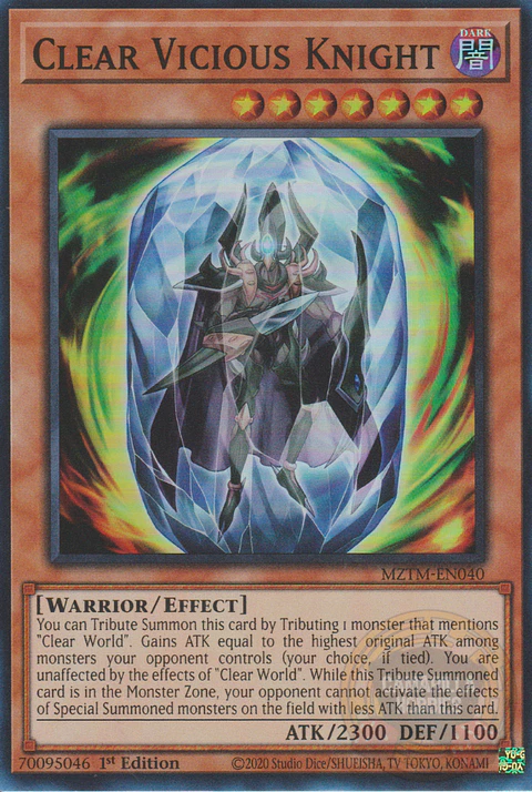 Clear Vicious Knight - MZTM-EN040 - Super Rare 