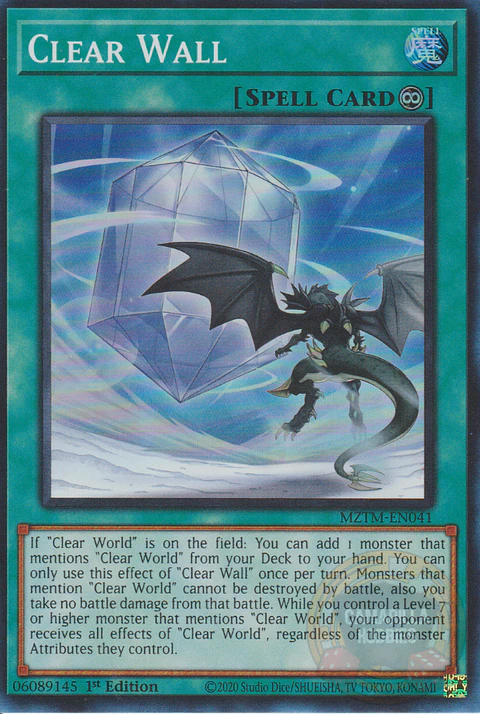 Clear Wall - MZTM-EN041 - Super Rare 