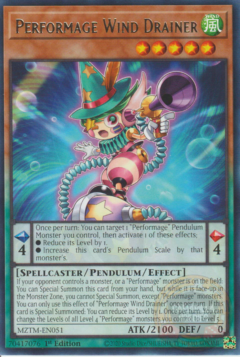 Performage Wind Drainer - MZTM-EN051 - Rare 