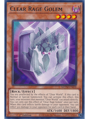 Clear Rage Golem - MZTM-EN038 - Rare 