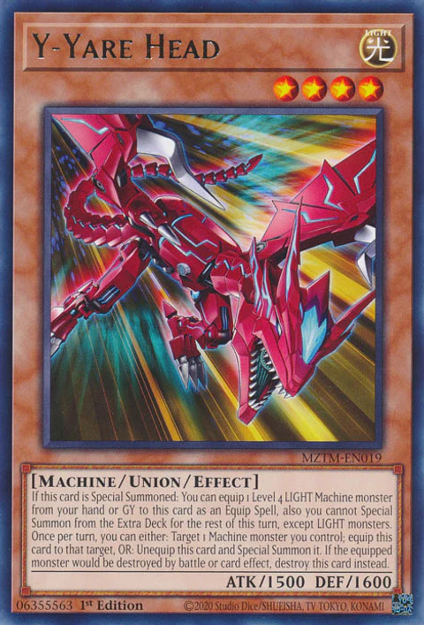Y-Yare Head - MZTM-EN019 - Rare 