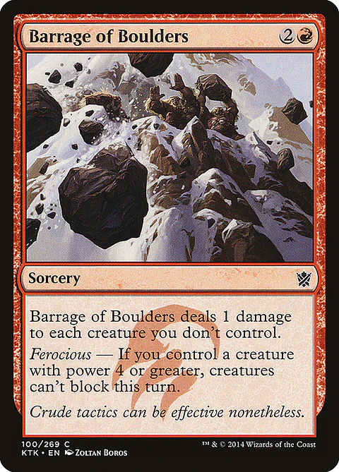 Barrage of boulders - KTK - C