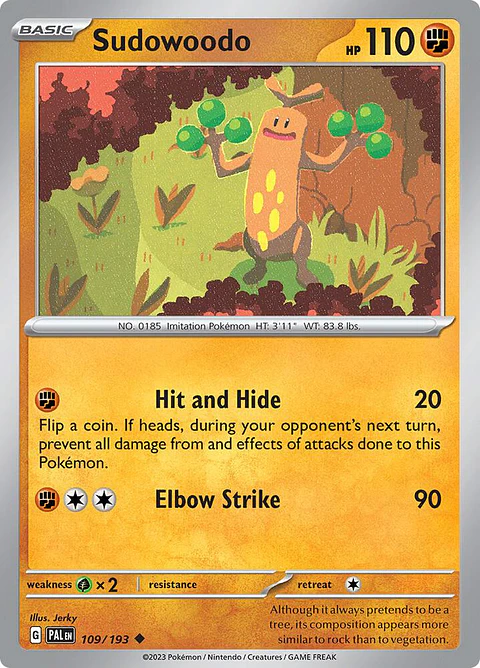 Sudowoodo - 109/193 - Uncommon - PAL