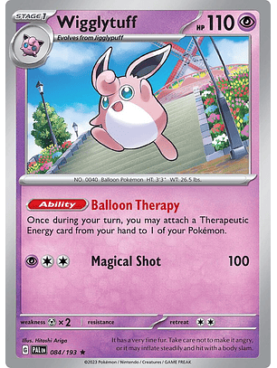 Wigglytuff - 084/193 - Holo Rare - PAL