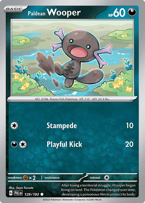Paldean Wooper - 129/193 - Common - PAL 