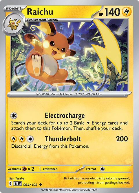 Raichu - 064/193 - Uncommon - PAL 