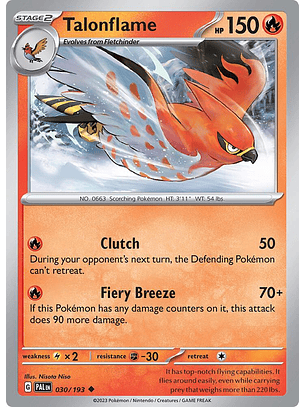 Talonflame - 030/193 - Uncommon - PAL 