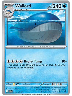 Wailord - 041/159 - Holo Rare - JTG 