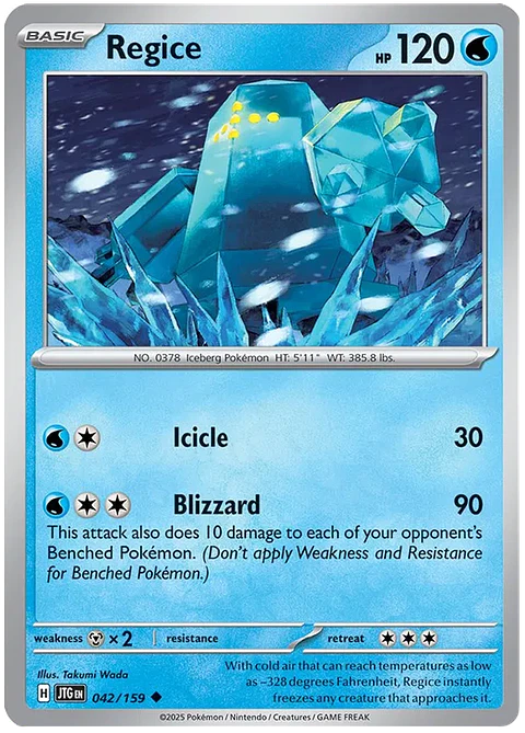 Regice - 042/159 - Uncommon - JTG 