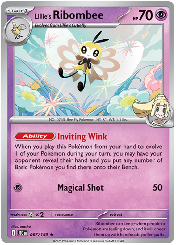Lillie's Ribombee - 067/159 - Holo Rare - JTG  1
