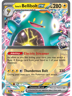 Iono's Bellibolt ex - 053/159 - Double Rare - JTG 
