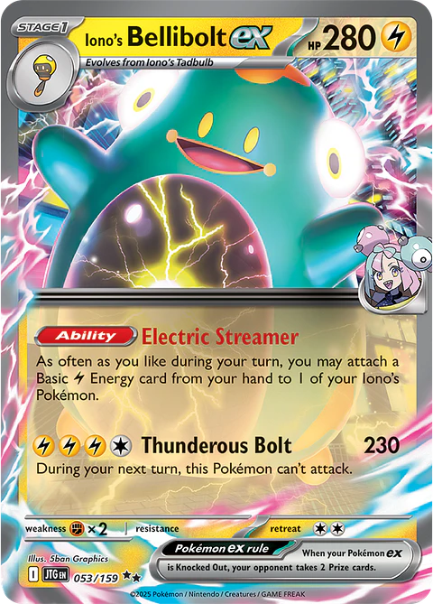 Iono's Bellibolt ex - 053/159 - Double Rare - JTG 