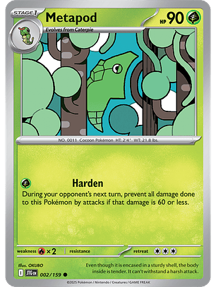 Metapod - 002/159 - Common - JTG